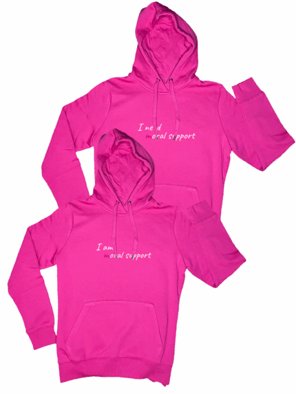 Vyšívaná a potlačená handmade mikina ORAL SUPPORT – ekologická a originálna hoodie